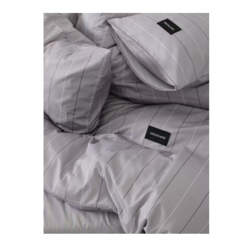 名都丽人 MDLR-A01 150*200cm 纯棉三件套 (计价单位:套)灰色高清大图