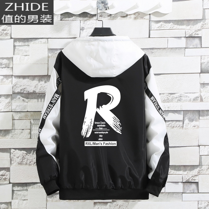 Suntek外套男士春秋季中学生韩版潮流休闲连帽帅气加肥加大大码宽松夹克夹克报价 参数 图片 视频 怎么样 问答 苏宁易购