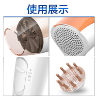 飞利浦(PHILIPS)电吹风 BHC117 家用1600W大功率吹风机 负离子恒温护发可折叠吹风筒