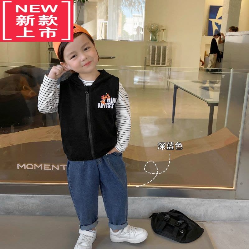 可莉允板牙男童加绒牛仔裤冬装秋冬款婴儿童装宝宝小童小童长裤子保暖潮保暖裤图片