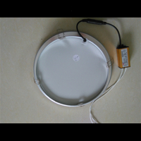 集成吊顶取暖器中间圆灯8寸LED平板灯卫生间厨房四灯暖照明 24ED白光