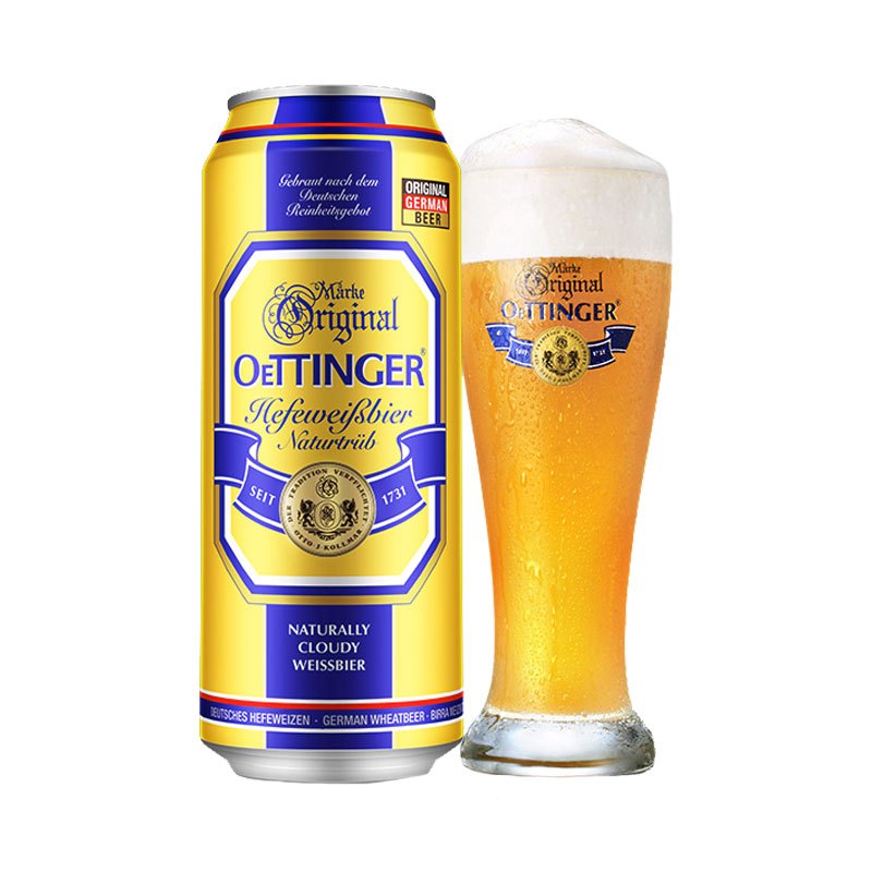 奥丁格自然浑浊型小麦啤酒500ML(罐)