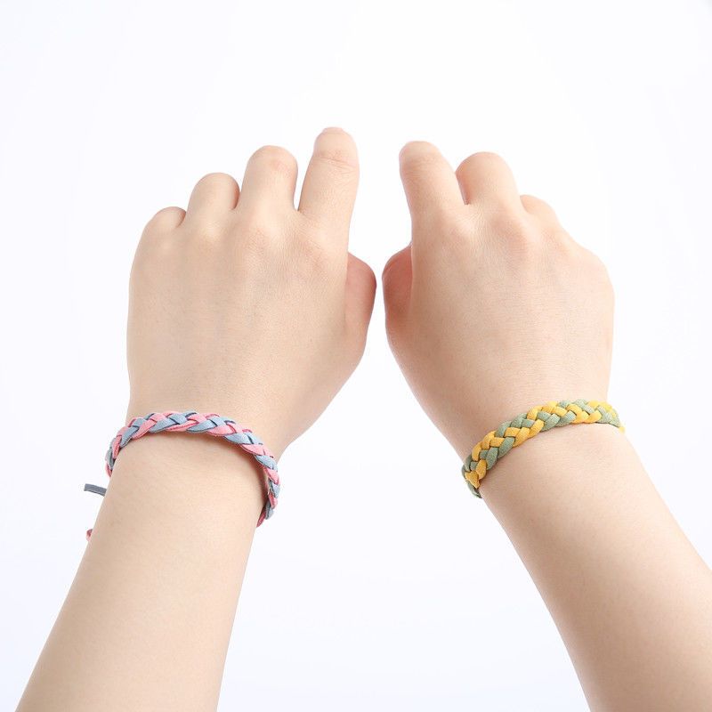 盾牌编织驱蚊手环防蚊手链婴儿童宝宝大人防蚊虫叮咬神器随身手圈编织