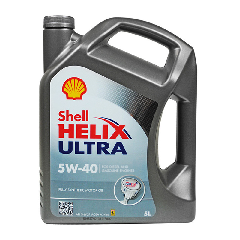 [全合成机油]壳牌(Shell) 超凡灰喜力Helix Ultra 5W-40 灰壳A3/B4 SN 5L 欧洲原装进口