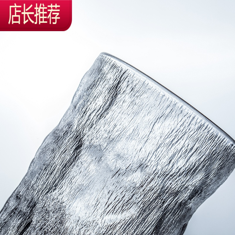 家用磨砂加厚水杯 高颜值威士忌冰啤酒杯饮料杯子JING PING 冰川玻璃高杯