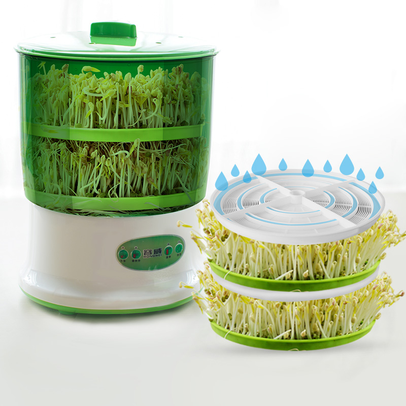 生豆芽机家用喷头全自动洒水小型大容量发豆牙菜桶多功能智能催芽菜机