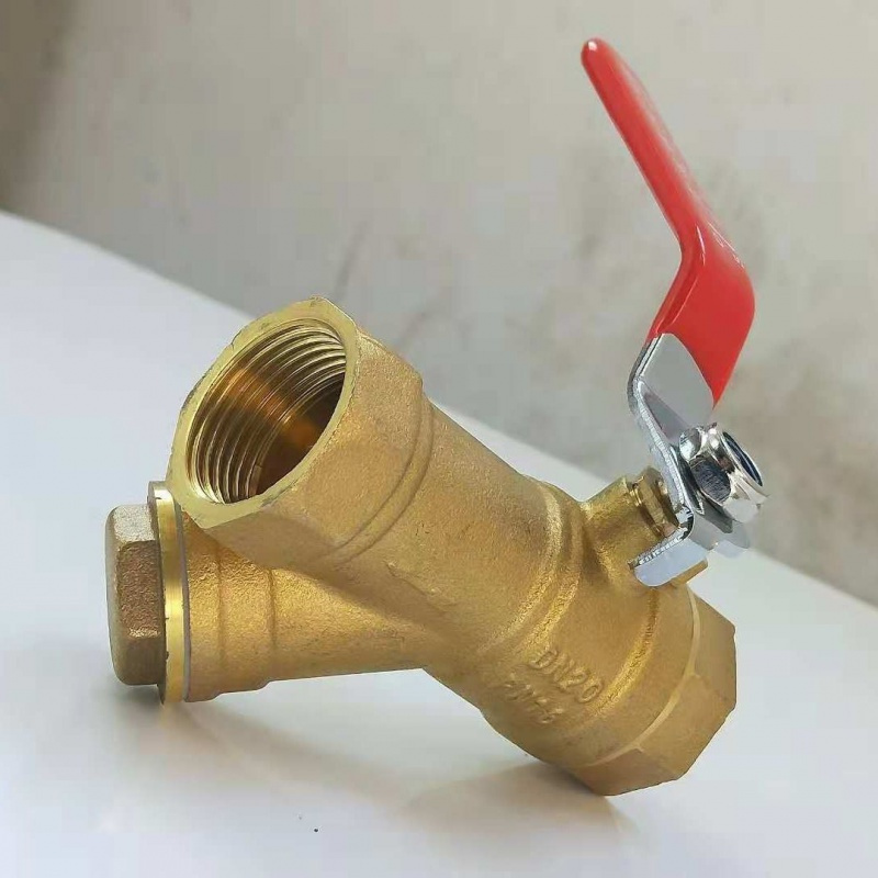 加厚过滤器球阀4分6分1寸dn152025暖气铜球阀y型过滤器一体铜阀 过滤
