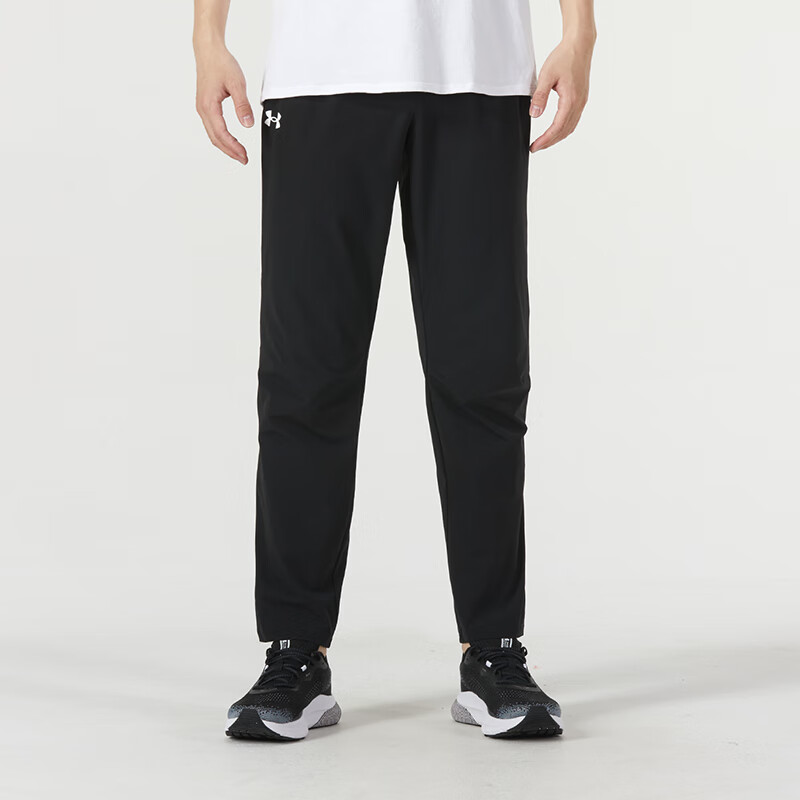安德玛(Under Armour)男裤新款舒适训练健身跑步弹力梭织休闲裤运动裤长裤23600701-013 ZP 23600701-001/黑色 M