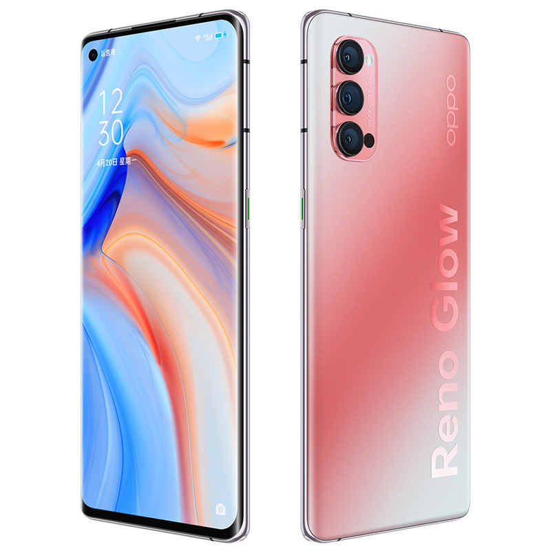 送蓝牙音箱充电宝opporeno4pro晶钻红8gb128gb双模5g65w超级闪充65