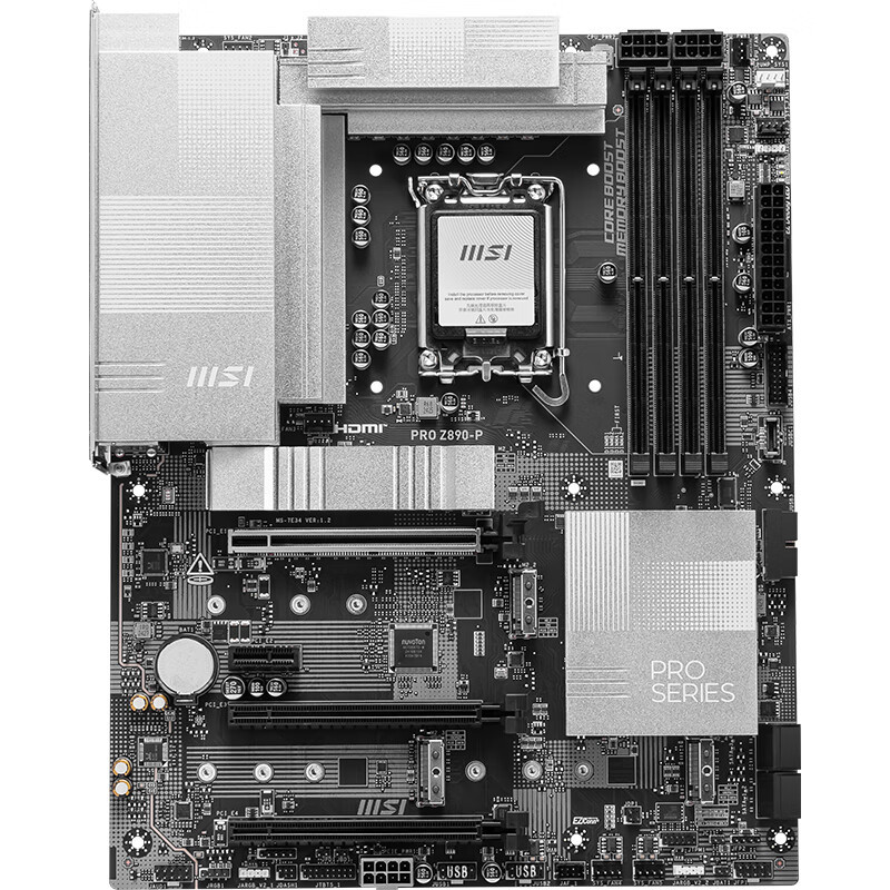 微星Z890-P电脑主板 5G网口 雷电4 支持 CPU 285K/265K/265KF (Intel Z890/LGA 1851)高清大图
