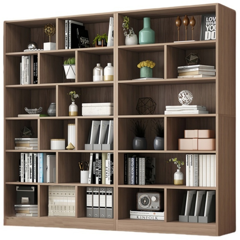 攸形落地书柜六层1400*240*1800mm台高清大图