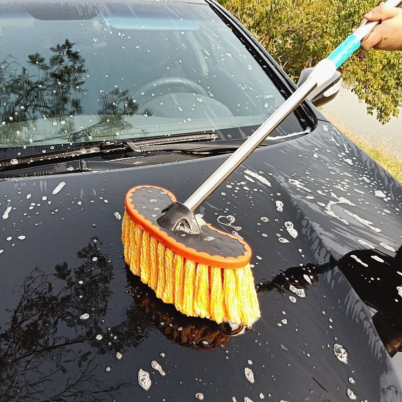 洗车拖把长柄伸缩洗车用品汽车刷车拖把洗车刷子擦车拖把清洗工具