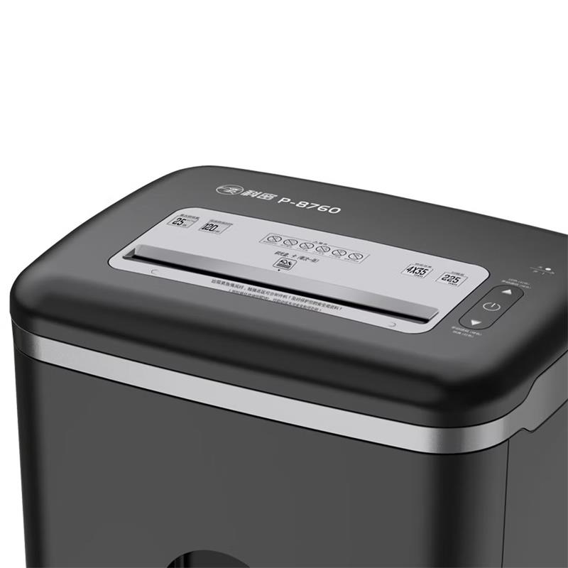 科密P-8760 4级保密 办公商用碎纸机(单次25张 持续120分钟 36L 可碎卡、光盘、订书针)comet高清大图
