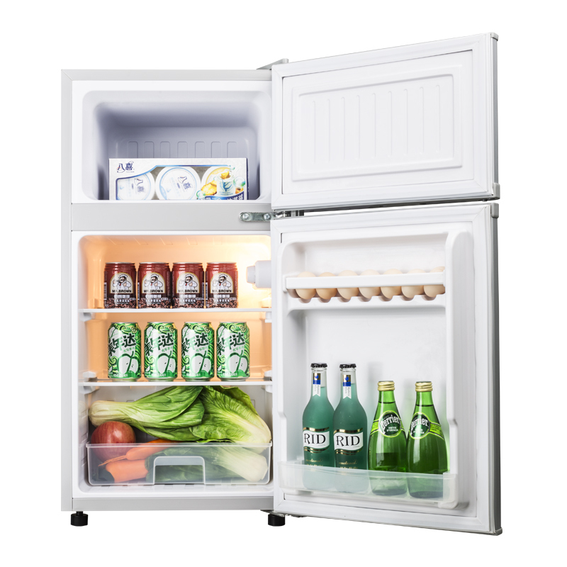 辰佳changerbcd108108升双门小型冷藏冷冻迷你节能冰箱家用宿舍光亮竖