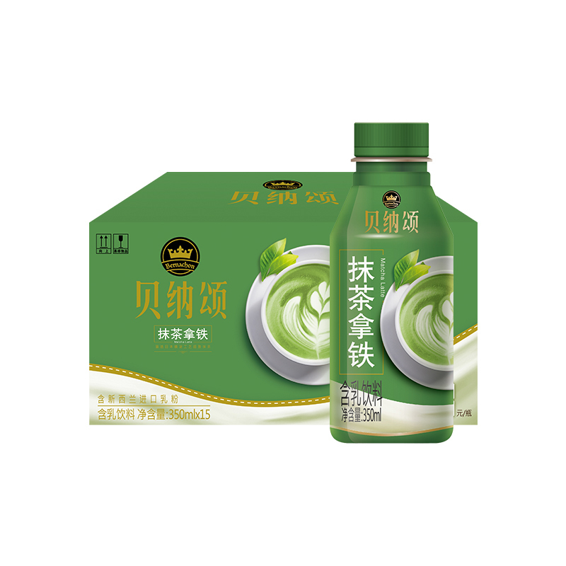 康师傅贝纳颂抹茶拿铁咖啡饮料整箱装350ml15瓶装