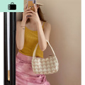 夏季小包包女小仙女包2020新款潮撞色尼龙腋下包马卡龙色法棍包NEWLAKE 杏色爱心