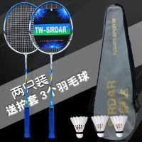 SIRDAR萨达羽毛球拍对拍业余初级控球型2支装家庭情侣装铁合金复合攻守通用ymqp