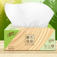 清风200抽原木浆盒装抽纸B338C1单盒装