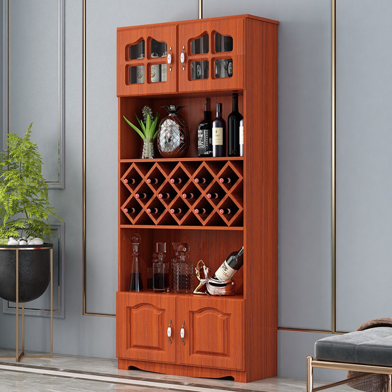 简约现代酒柜置物架落地家用酒格酒架客厅红酒柜子小型靠墙展示架