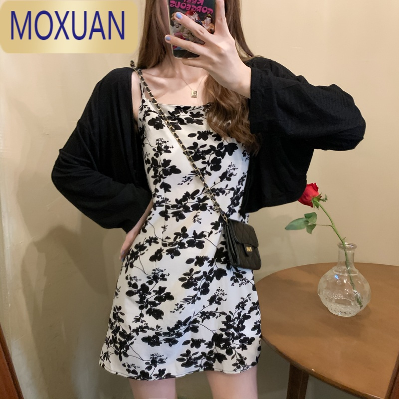MOXUAN夏夏季2022年新款配裙子的冰丝防晒针织开衫女外搭披肩薄款小外套