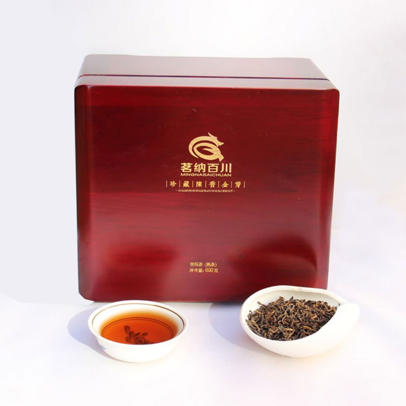 茗纳百川 茶叶 云南普洱茶 熟茶 散茶 特级 茗茶 08年宫廷芽尖 珍藏陈香金芽600克