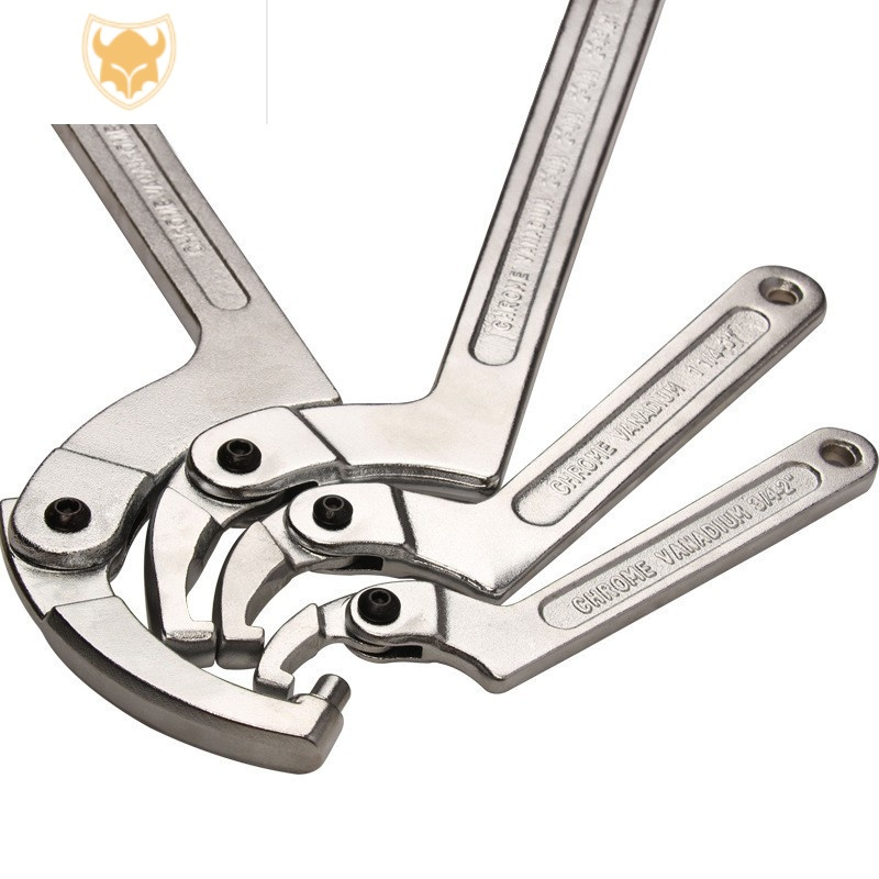 西默多勾头月牙扳手可拆卸水表活动扳手可调节摩托车减震器圆螺母