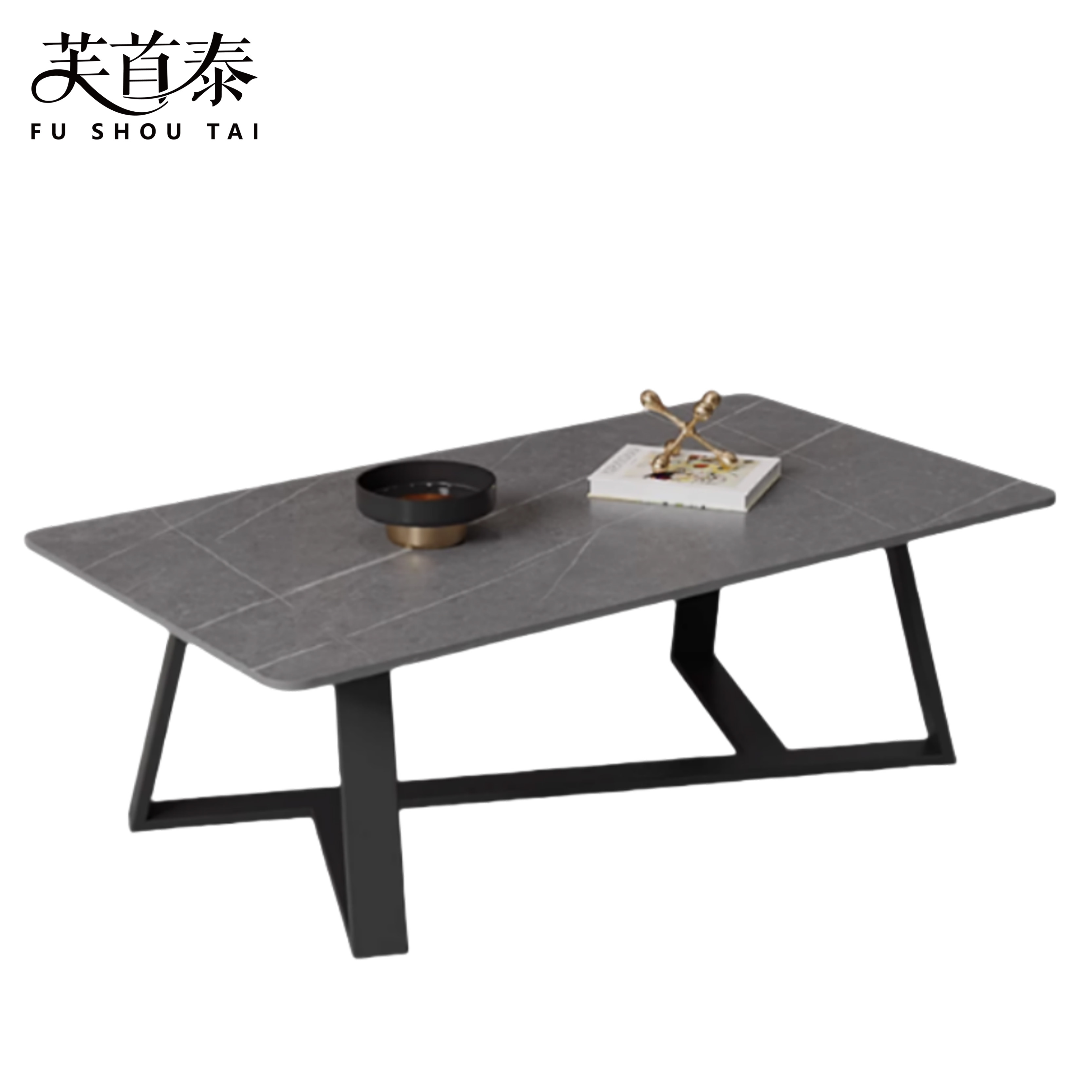 芙首泰岩板茶几1200*600*500mm张高清大图