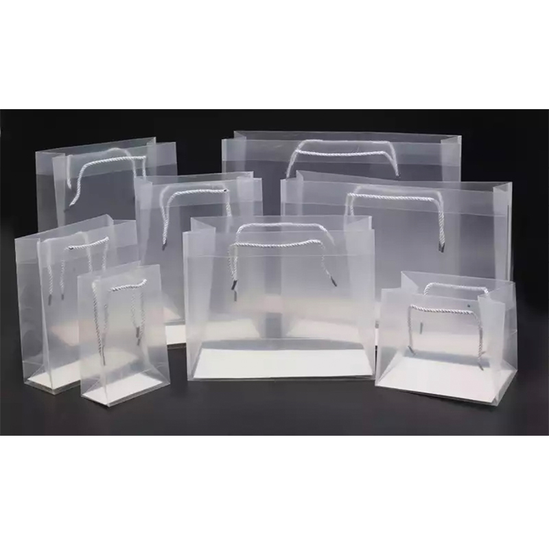 PP透明磨砂礼品手提袋PVC塑料包装袋 PP广告礼品袋定做 横版30x13x25 数量408个