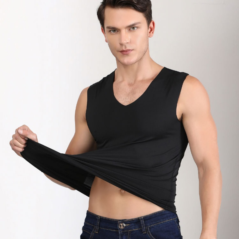 1件2件装男士背心夏男无痕背心时尚宽肩打底吊带背心薄款视频