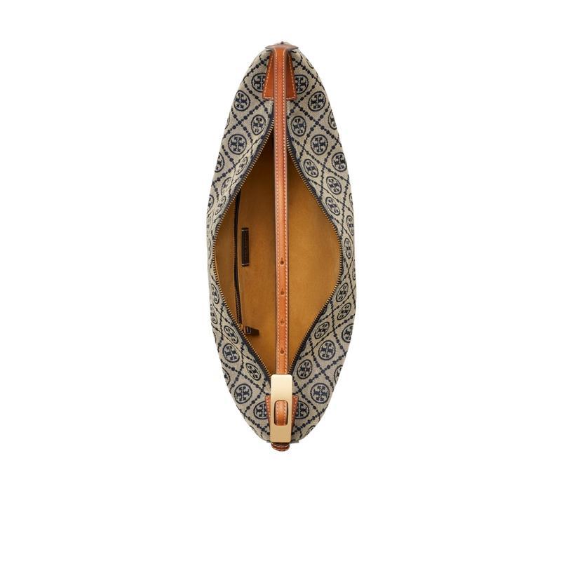 托里.伯奇(TORY BURCH)女士织物单肩包新月包大容量实用百搭配件