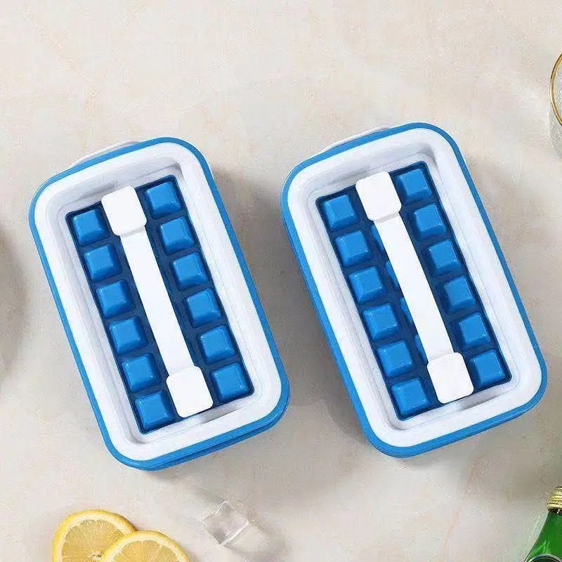 冰块的模具制冰机冰块盒子冰格冰格制冰块模具带盖冰壶冻冰块神器 塑料加盖冰格