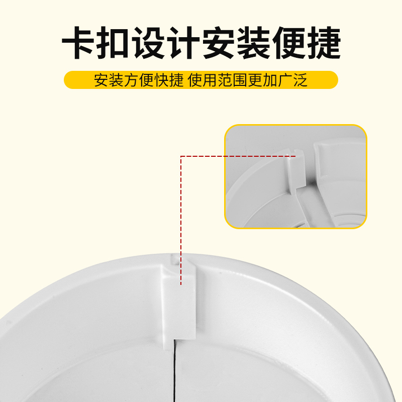 角阀装饰盖水管遮挡装饰水龙头花洒遮丑盖不锈钢燃气管道分体式--20高银色4分6分1寸盖（2只装）