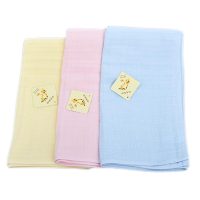 亚光纯棉A类纱布纯色女士擦脸儿童毛巾不掉毛娇阳面巾3条装
