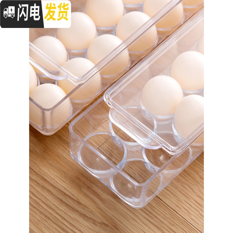 三维工匠冰箱侧鸡蛋盒家用透明鸡蛋格放鸡蛋的收纳盒保鲜盒鸡蛋架高清大图