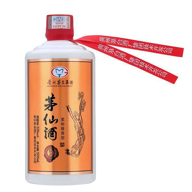 茅台茅仙酒醇香53度柔和酱香型白酒500ml/盒*6 整箱装【价格图片品牌