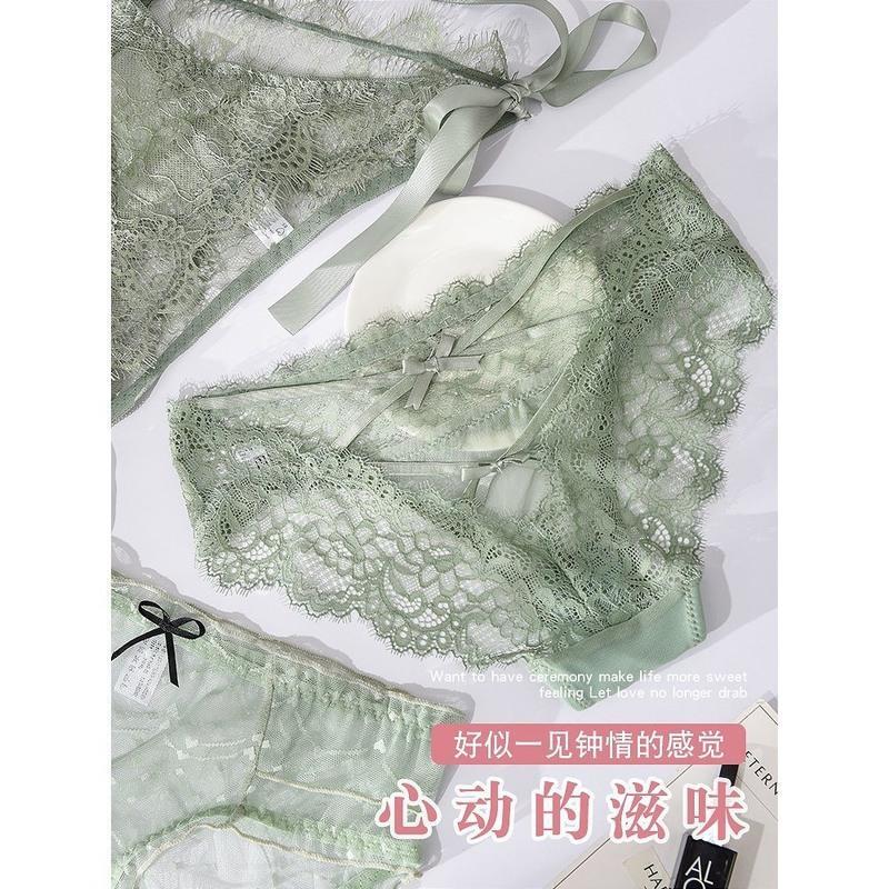 睫毛绑带 情侣套装 男士L号+女士M号 性感情侣内裤冰丝夏季薄款透气速干蕾丝绑带女士三角裤无痕男平角