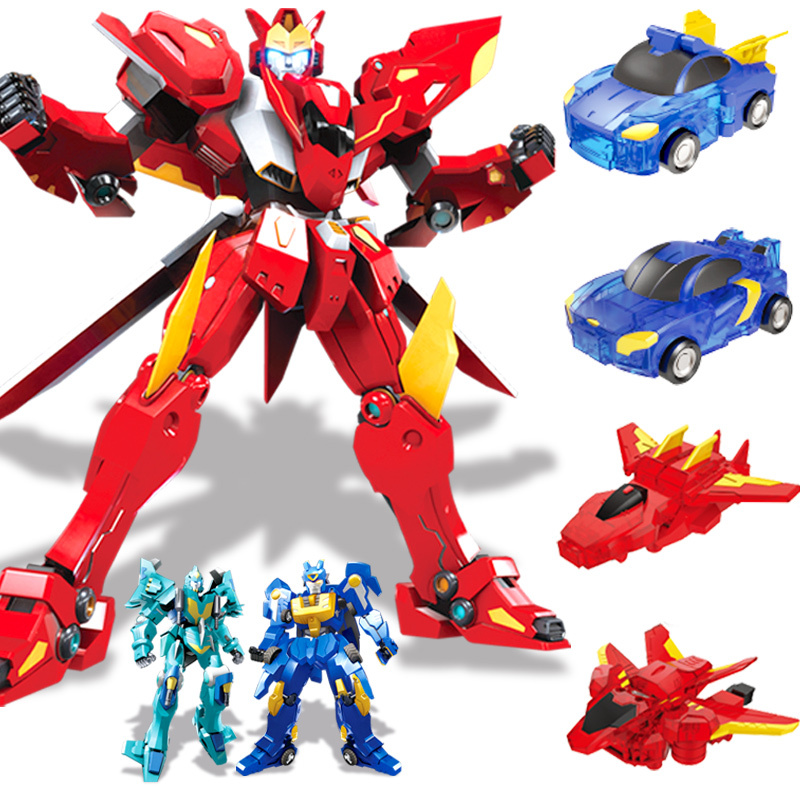 正版威甲暴爆速合体龙神爆裂全套男孩凌空报数机甲机器人飞车玩具