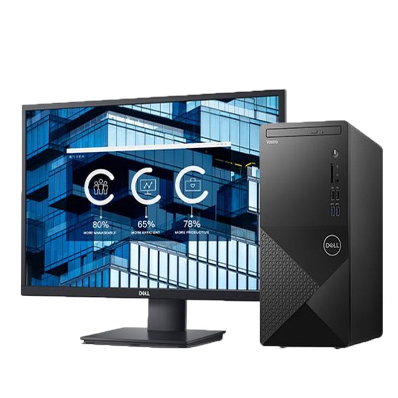 戴尔(DELL)成就Vostro3000系列 全新英特尔奔腾 金牌处理器 商用办公 家用娱乐 台式机电脑整机 23.8英寸屏定制(Intel G-6400 8GB 1TB 集显)