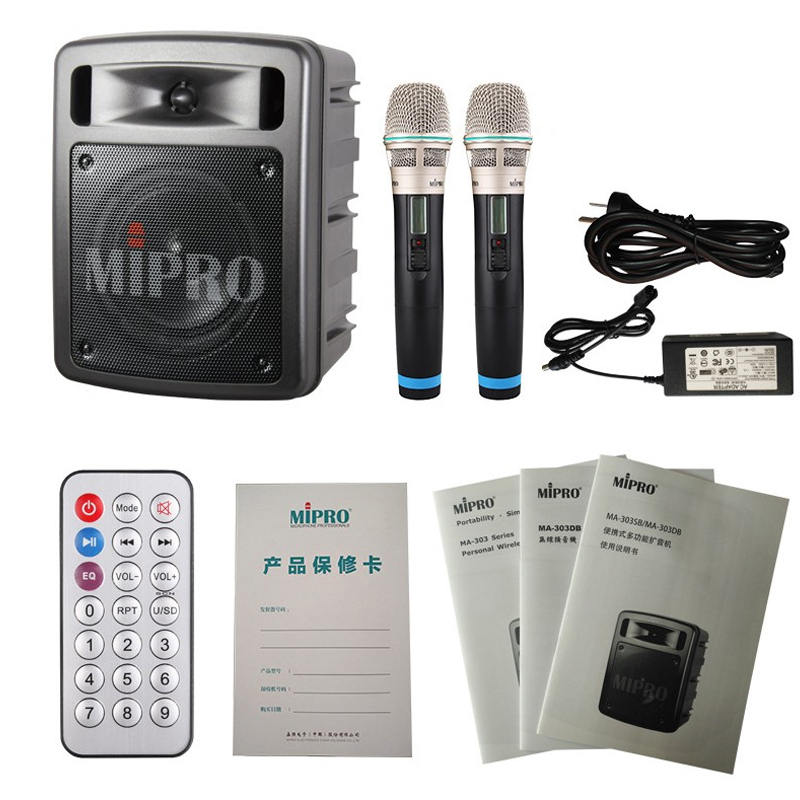 咪宝mipro MA-303DB 扩音器手持喊话器教学专用便携式无线蓝牙插卡音响