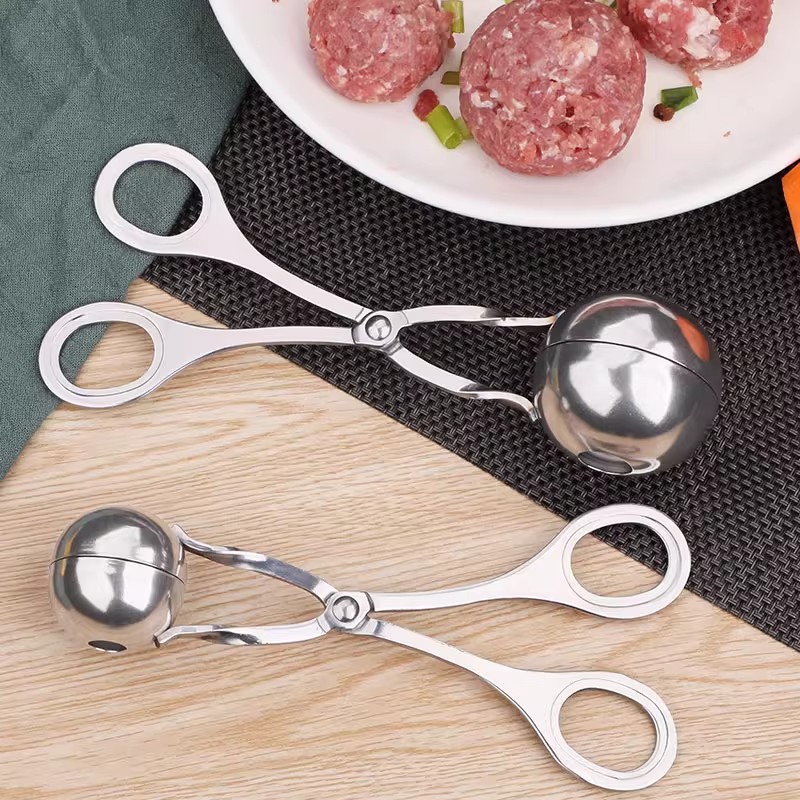 肉丸子制作器不锈钢做丸子夹神器厨房挤鱼丸工具虾滑模具食物饭团8177高清大图