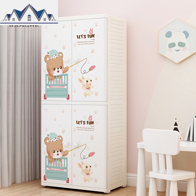衣服收纳柜宿舍储物柜简易衣物储衣橱省空间小孩儿童衣服柜子 三维工匠高清大图