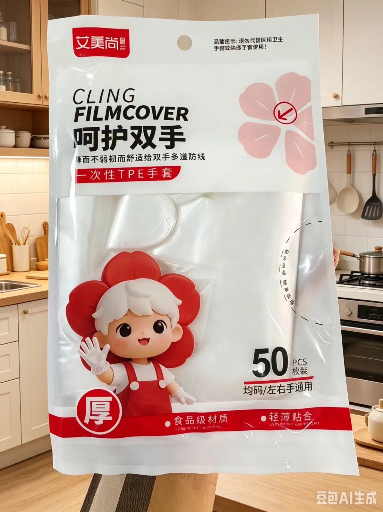 艾美尚鲁兰一次性TPE手套50只