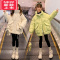 可莉允女童羽绒棉服2022新款冬装加厚外套洋气韩版十岁中大儿童棉衣棉袄