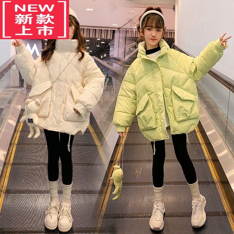 可莉允女童羽绒棉服2022新款冬装加厚外套洋气韩版十岁中大儿童棉衣棉袄图片