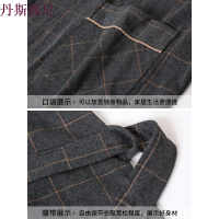睡衣男春秋季纯棉长袖睡袍开衫休闲格子全棉浴袍宽松大码家居服夏