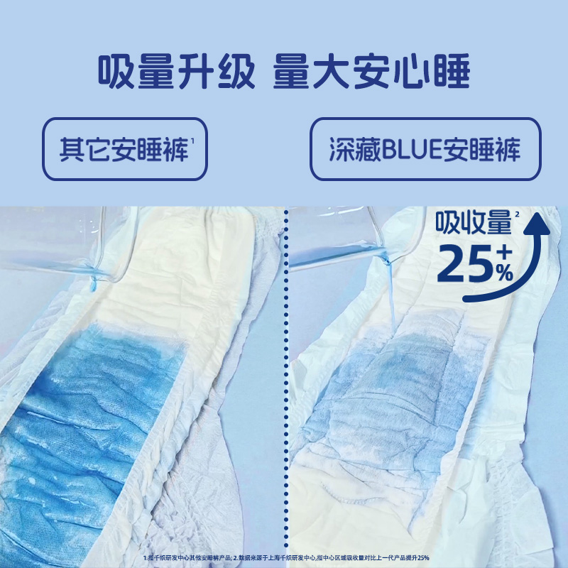 HERLAB 她研社 M-L码 安心裤安睡裤深藏BLUE夜用 3条×1包高清大图