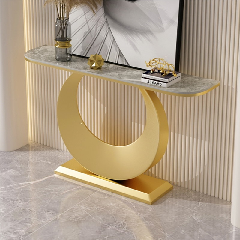 古达玄关桌端景台岩板网红意式入户柜简约现代轻奢客厅靠墙供桌走廊