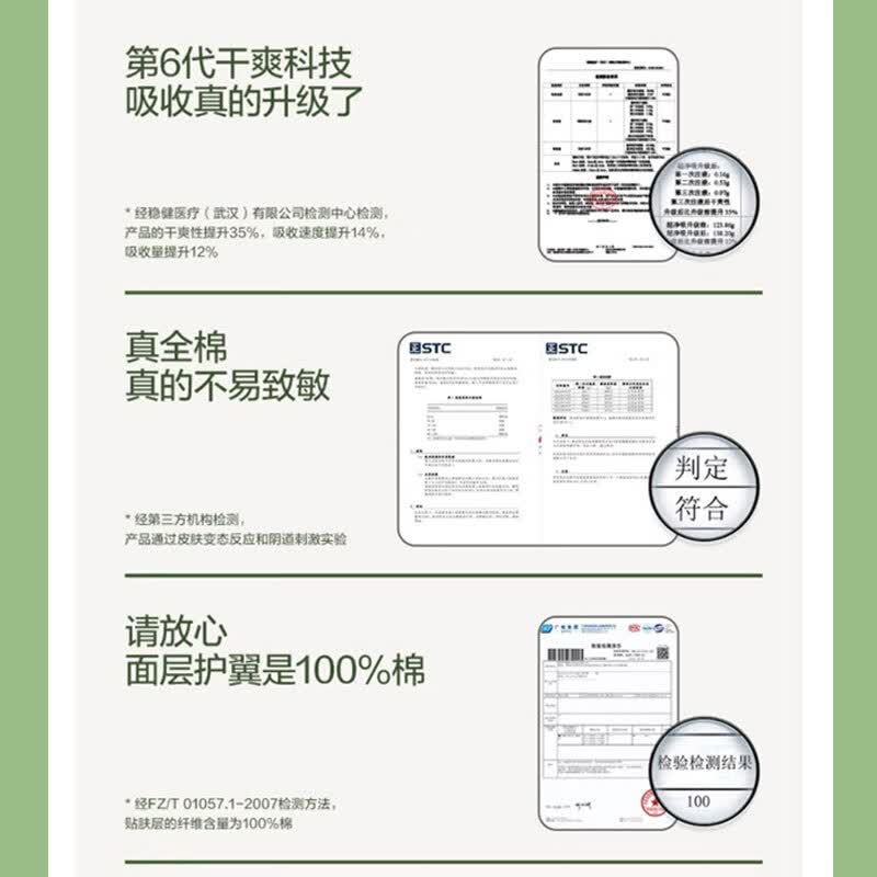 全棉时代奈丝公主全棉全表层亲肤 日用240mm8片超薄高清大图