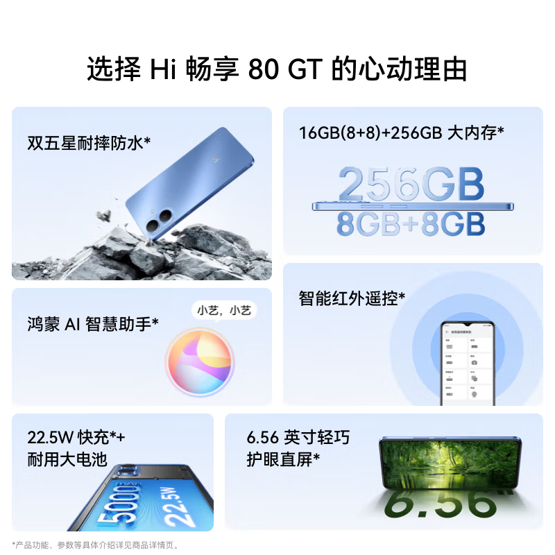 WIKO Hi 畅享80 GT 8GB+128GB 5G鸿蒙 珍珠白 支持22.5W快充 5000mAh电池 智能手机 Hi 畅享80高清大图