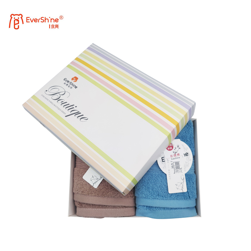 永亮毛巾M0277极光面巾100%棉75*34cm 110g 两条装/盒高清大图
